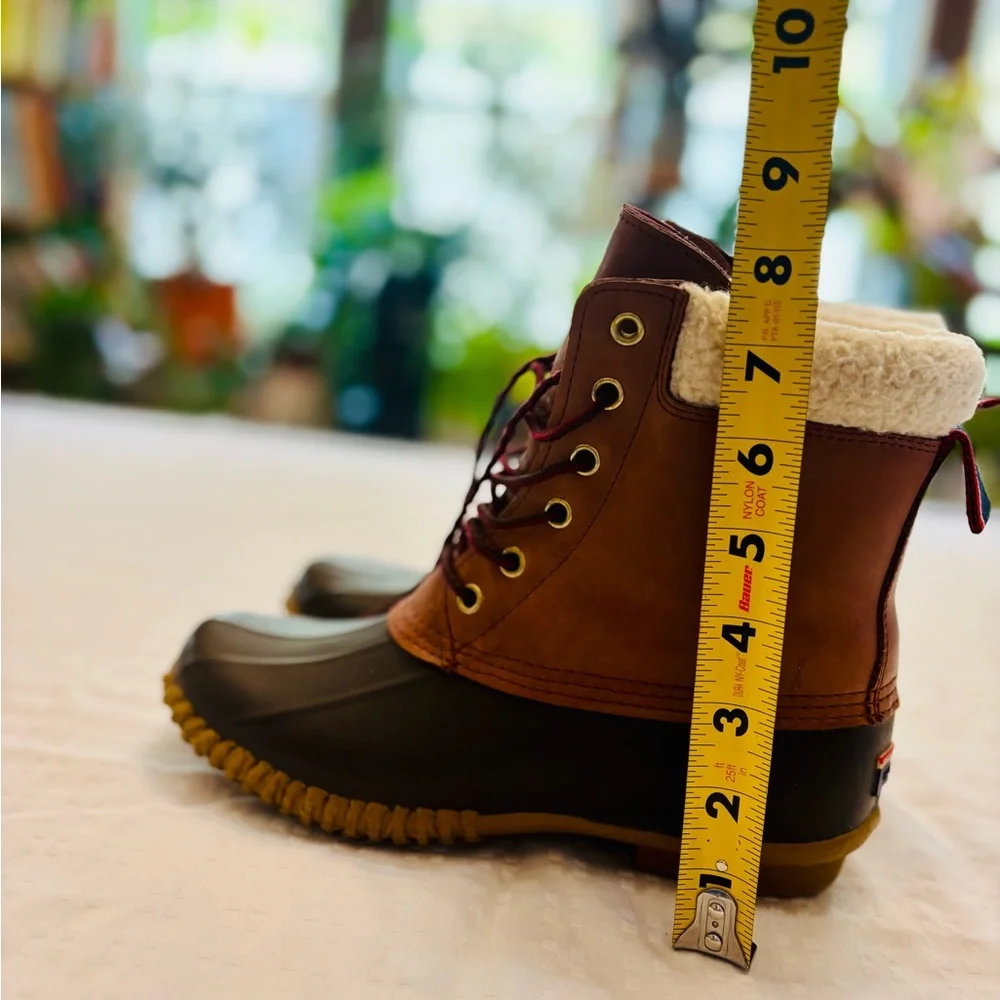 Tommy Hilfiger Ankle Boots Brown and Black with Plush Lining - Picture 6 of 8